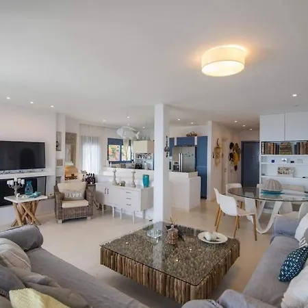 White-blue Luxury 2 Villa