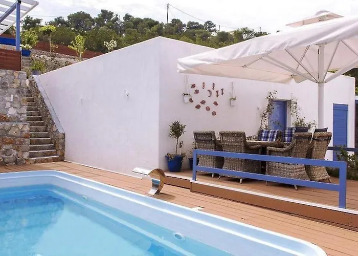 Villa White-blue Luxury 2 Pefkali